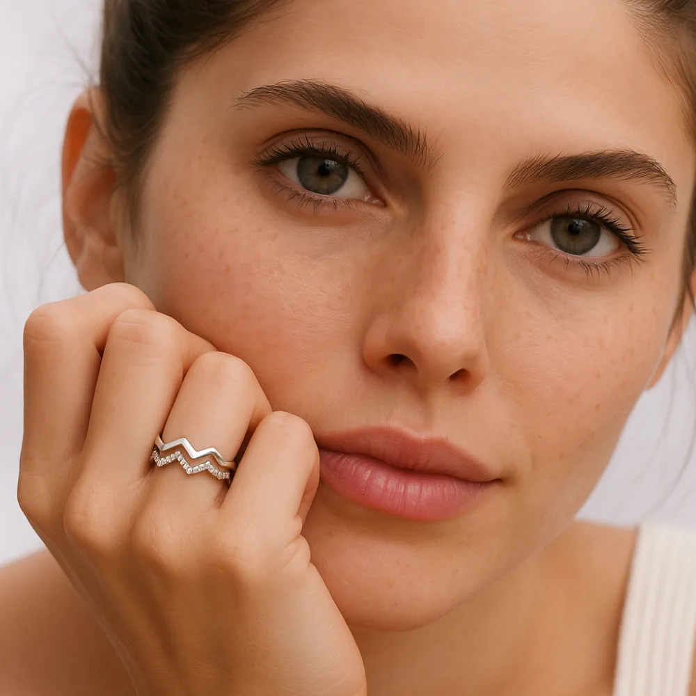 Highs & Lows Twin Band Ring - Image 4