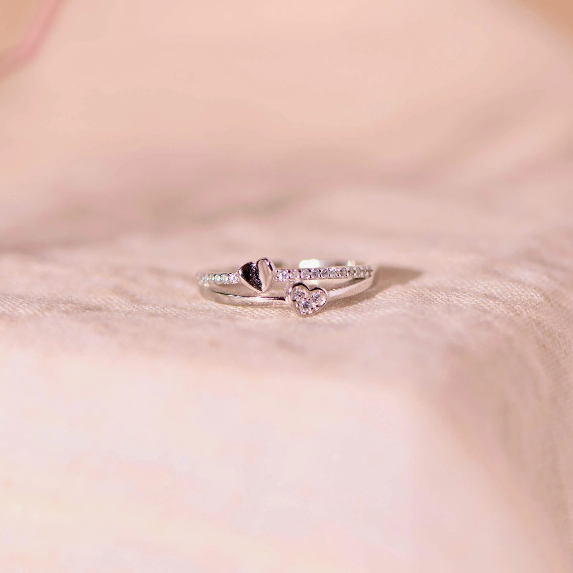 Mother & Daughter - Twin Heart Ring - Image 3