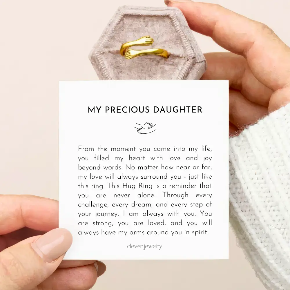 My Precious Daughter - Gold Hug Ring - Image 3